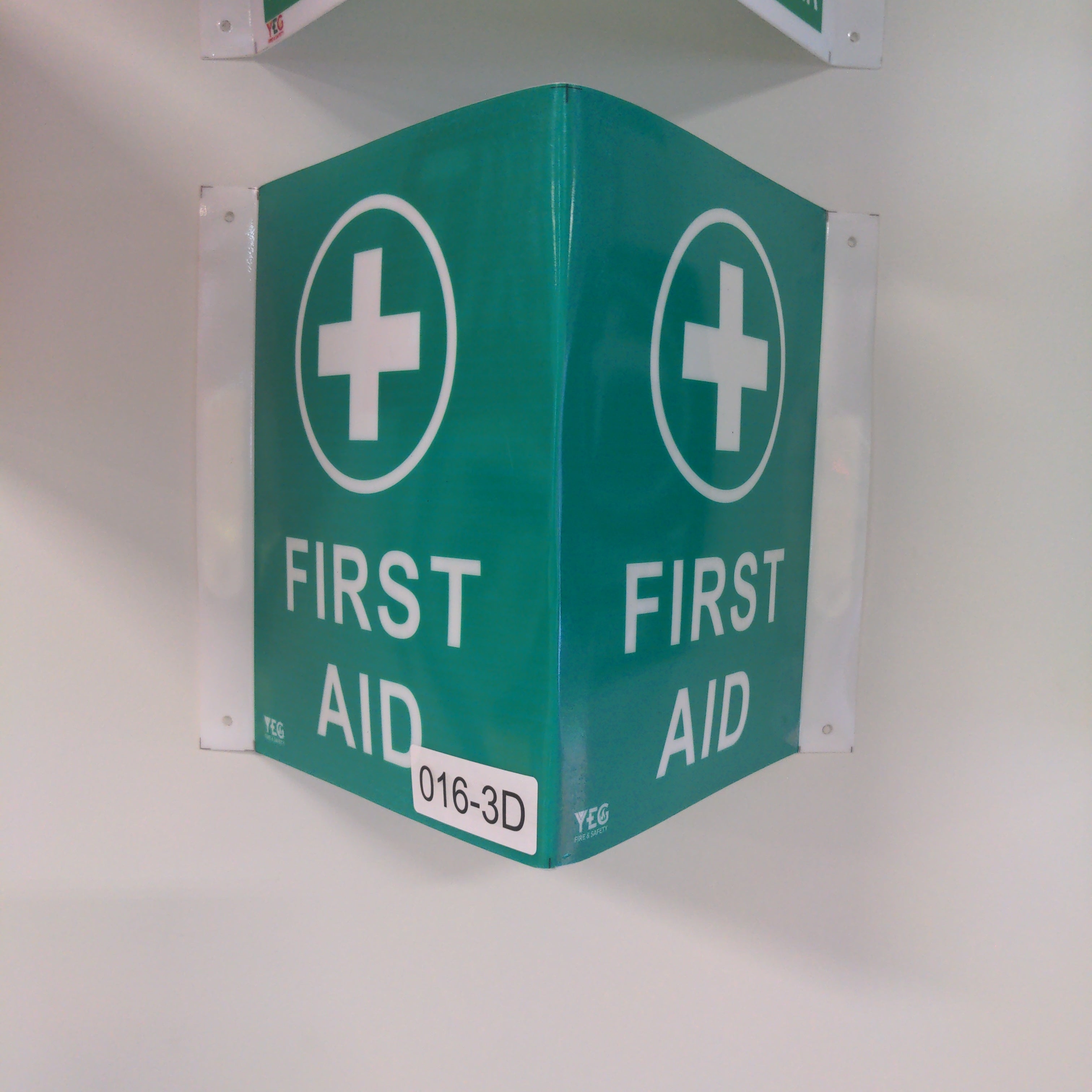 SIGN0163D First Aid Station Sign 8"x10" panels 3D Standout Rigid
