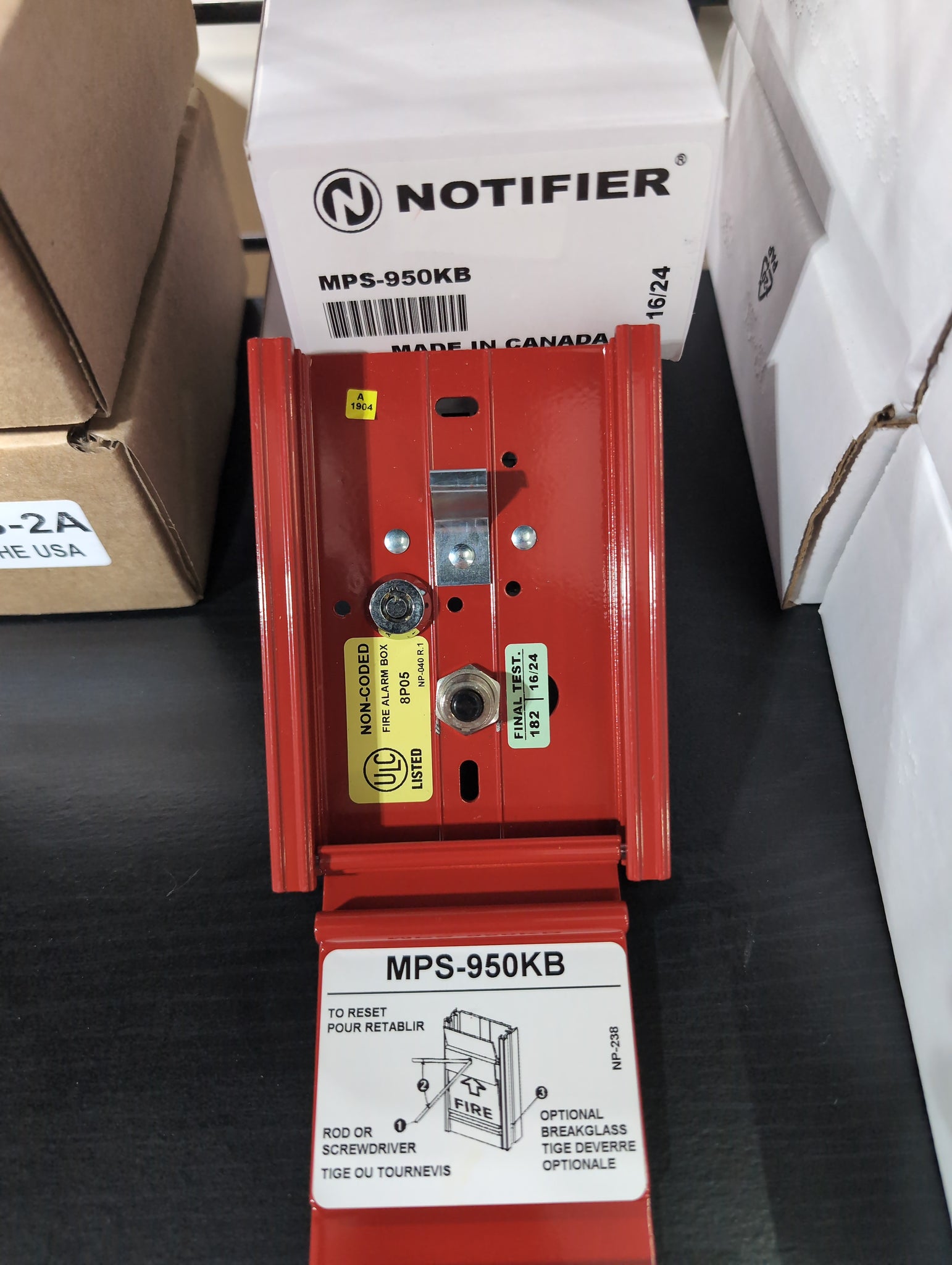 Notifier Fm Notifier MPS-950KB Two-Stage Conventional Pull Station – YEG Fire & Safety