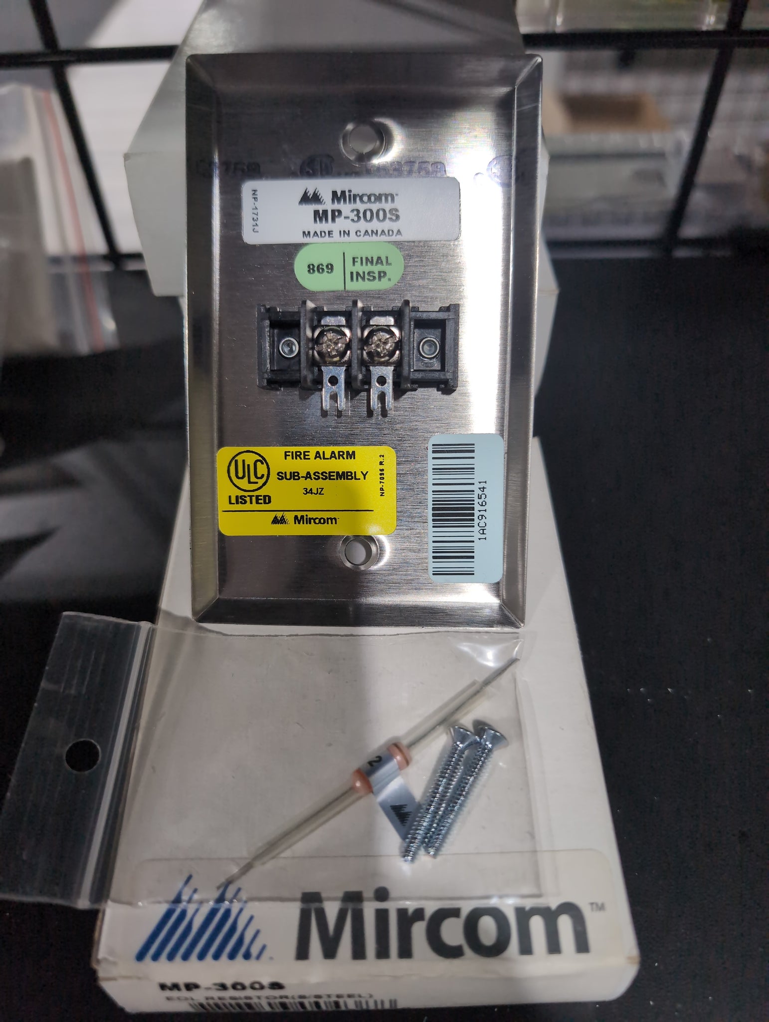 Mircom Module Eol Resistor Mircom MP-300S 3.9K EOL Stainless – YEG Fire & Safety