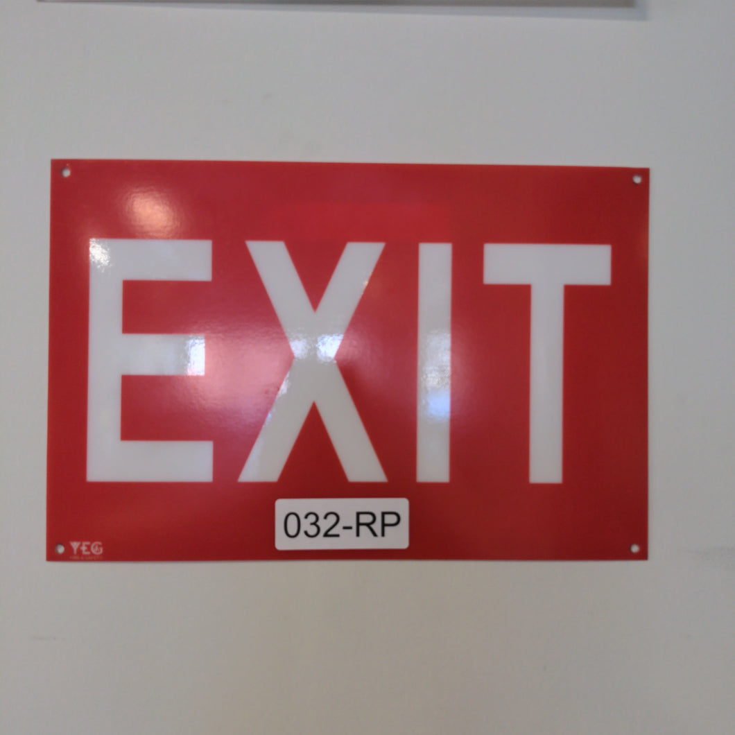 SIGN-032-RP Exit Sign Red - 12