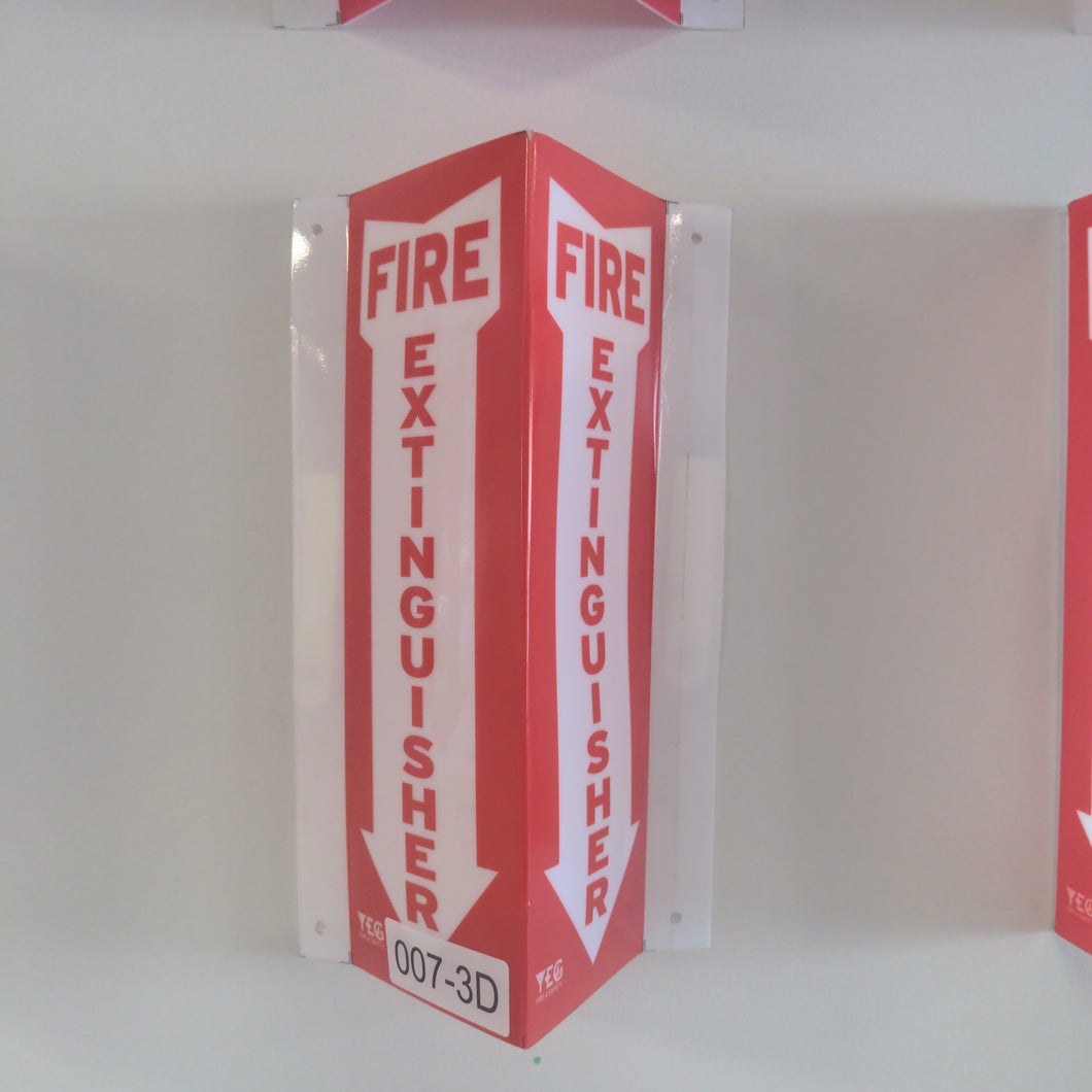 SIGN-007-3D Fire Extinguisher Arrow Sign - 12