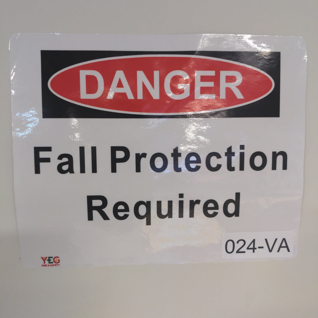 SIGN-024-VA DANGER Fall Protection Required - 8