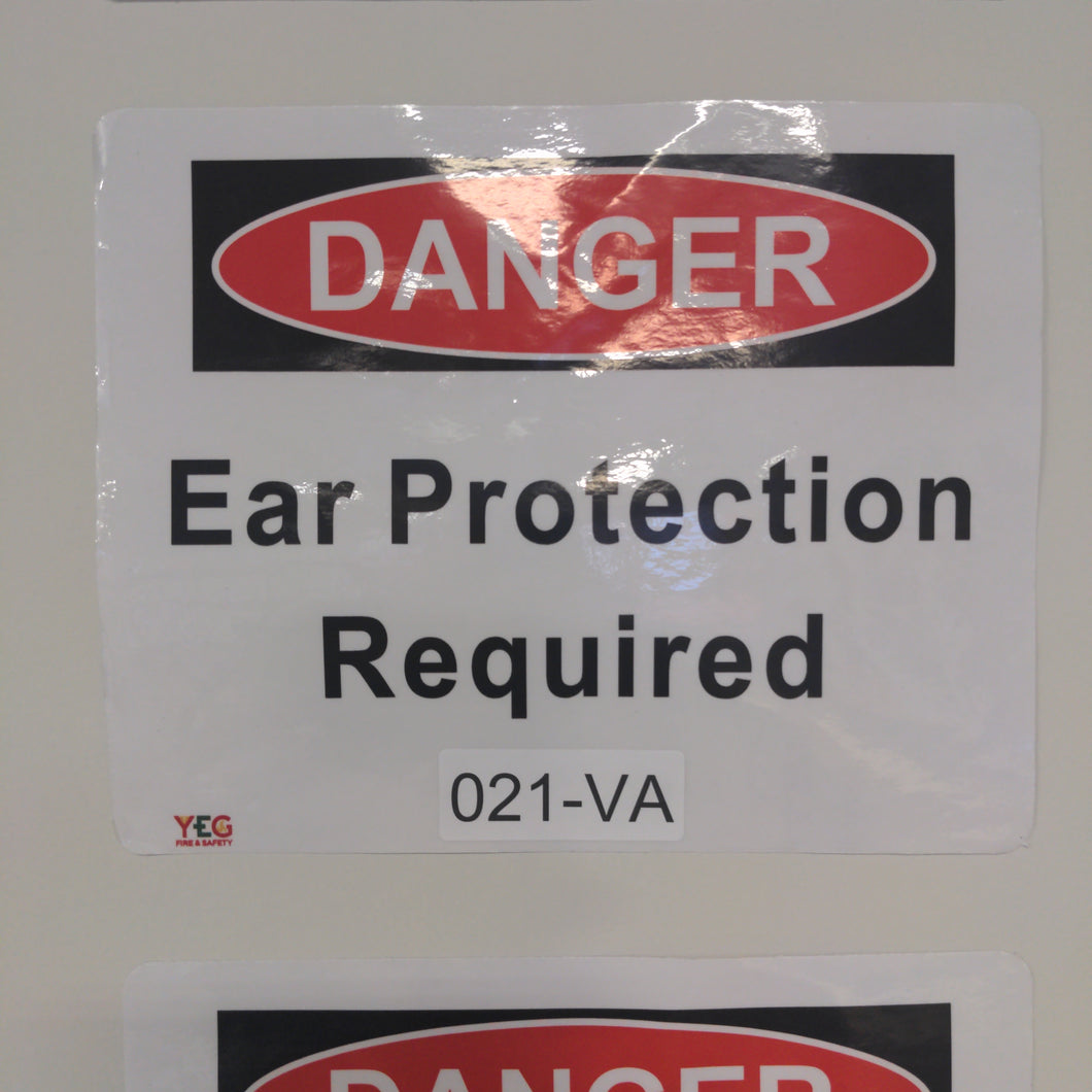 SIGN-021-VA DANGER Ear Protection Required  - 8