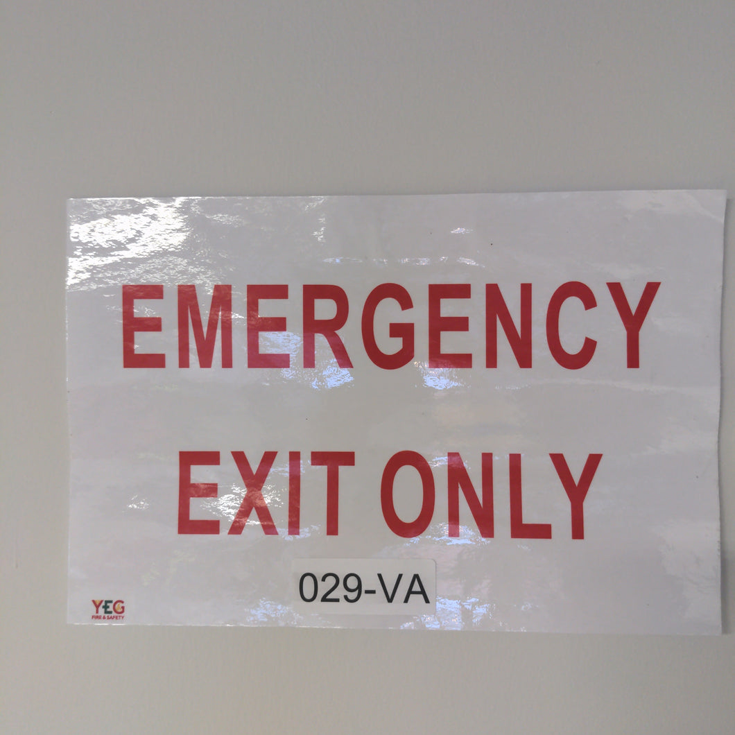 SIGN-029-VA Emergency Exit Only - 12